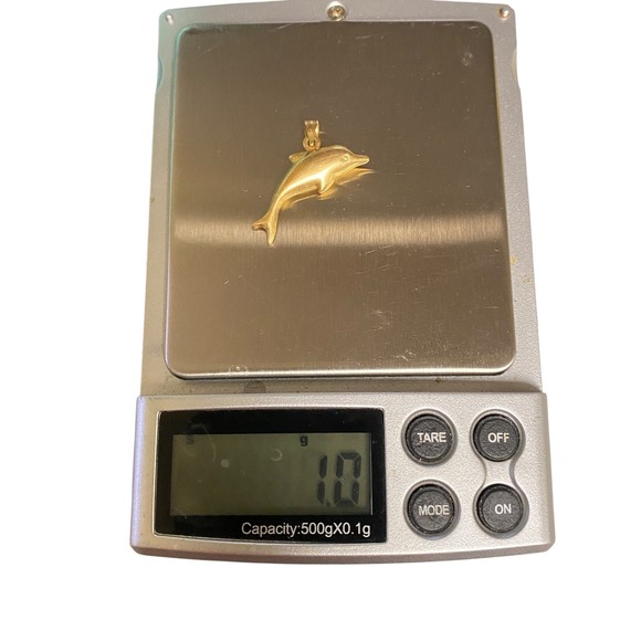 Vintage 14k dolphin yellow gold pendant - Picture 3 of 5
